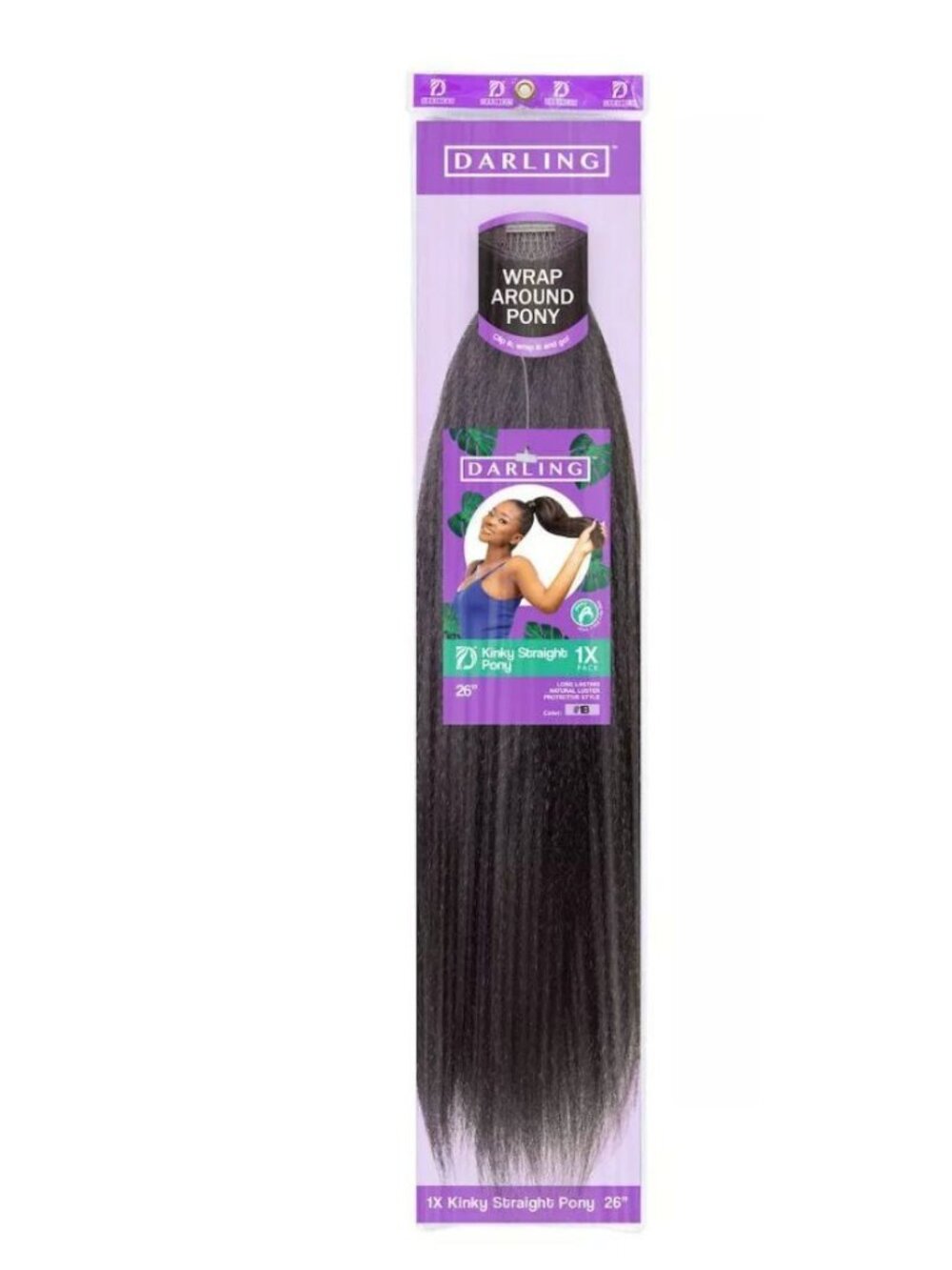 Darling Kinky Straight Ponytail #1B